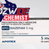 Buy Apo Diazepam 5mg, valium for sale online in Australia